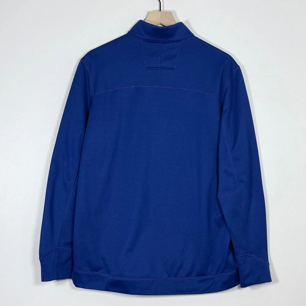 Nike Mens Quarter Zip Pullover Large Blue Therma-FIT Golf Fleece 932350-492